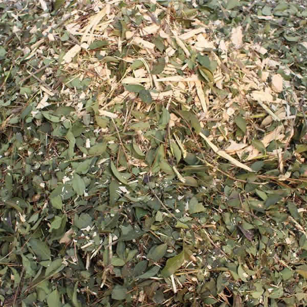 園林樹枝粉碎機粉碎成品