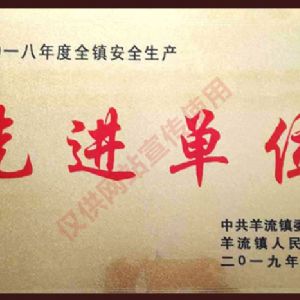 2018年度安全生產(chǎn)先進單位